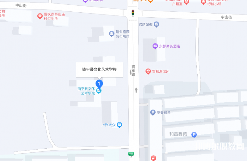 鎮(zhèn)平縣文化藝術學校地址，乘車路線