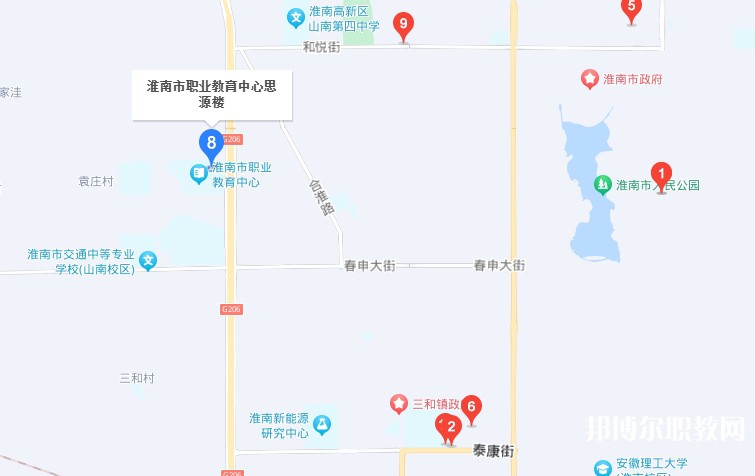 淮南經(jīng)濟技術(shù)學校地址，乘車路線