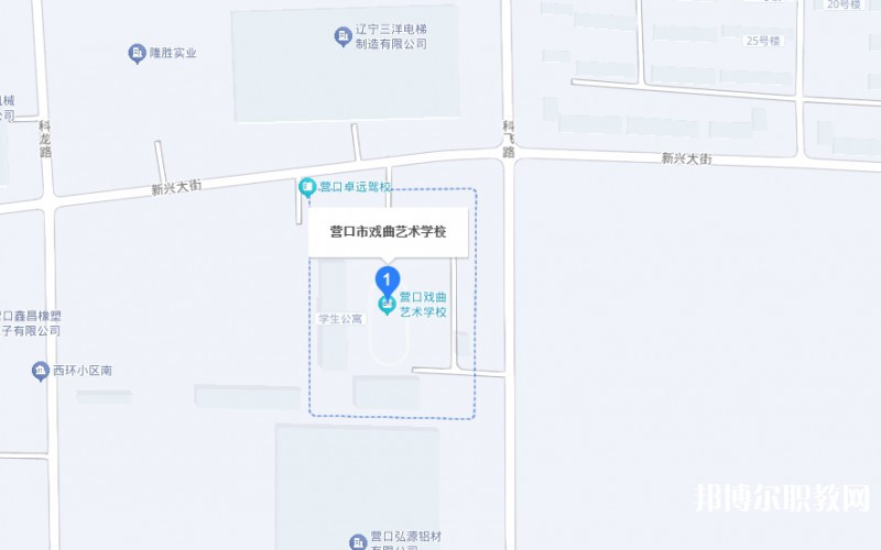 營口市戲曲學校地址，乘車路線